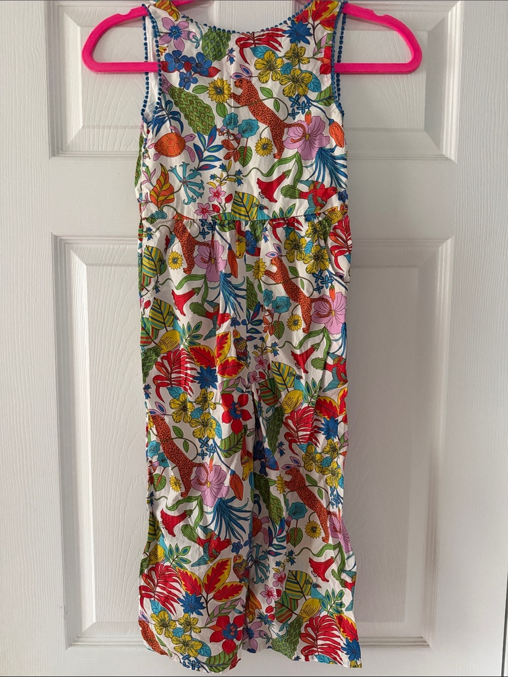 Boden Girls Floral Tropical Print One-Piece - Multicolor